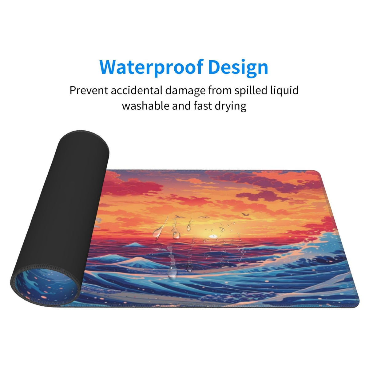 Gaming Mouse Pad Desk Pad,Extended Big Mouse Pad,31.5x11.8 Inch Long Computer Keyboard Mouse Mat