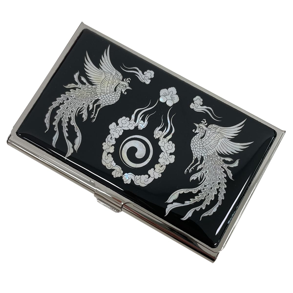 Nacreh Mother of Pearl Business Card Case Credit Id Name Holder Travel Wallet Art Painting Design