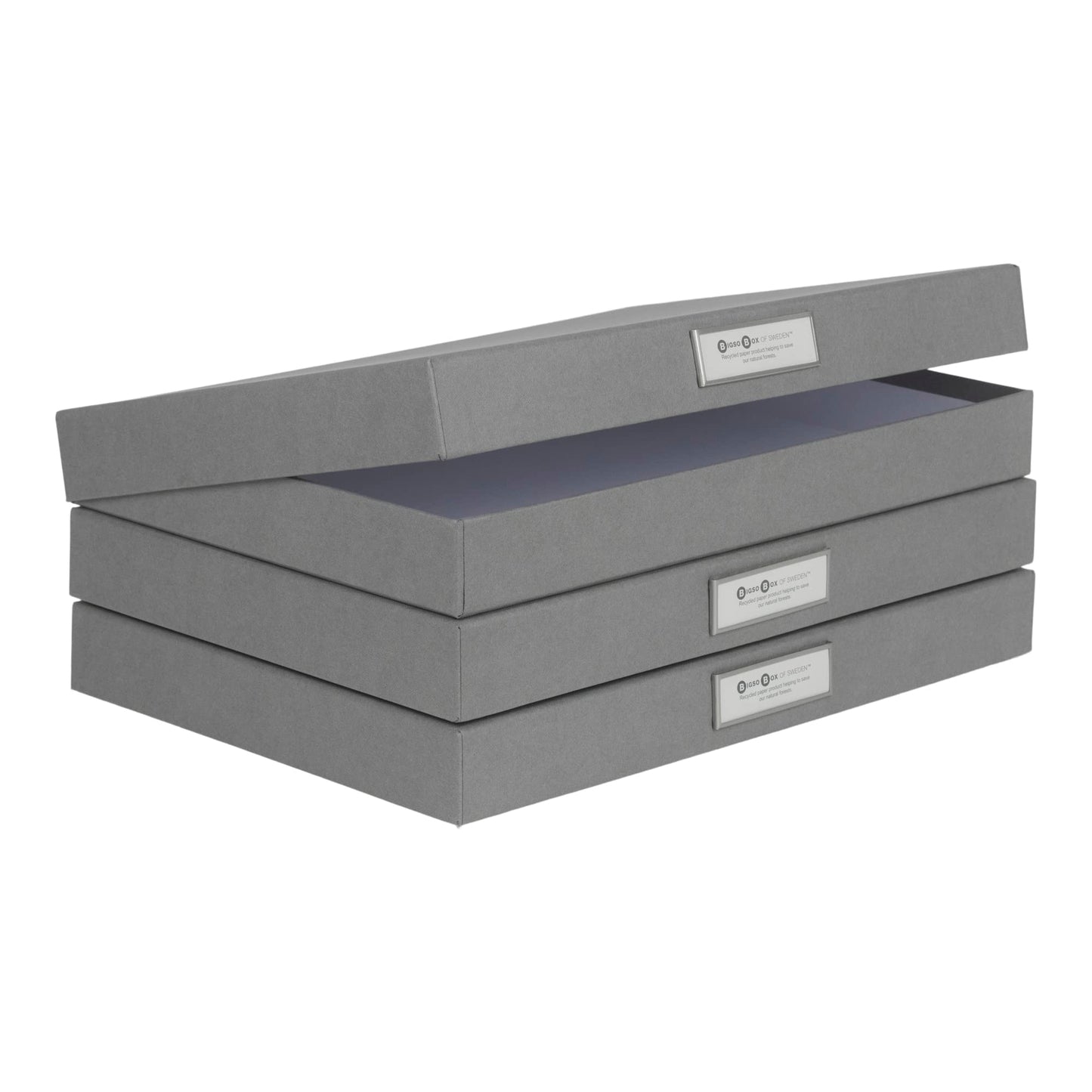 Bigso Sven Fiberboard Classic Hinged Document Box - File Organizer for Important Paperwork