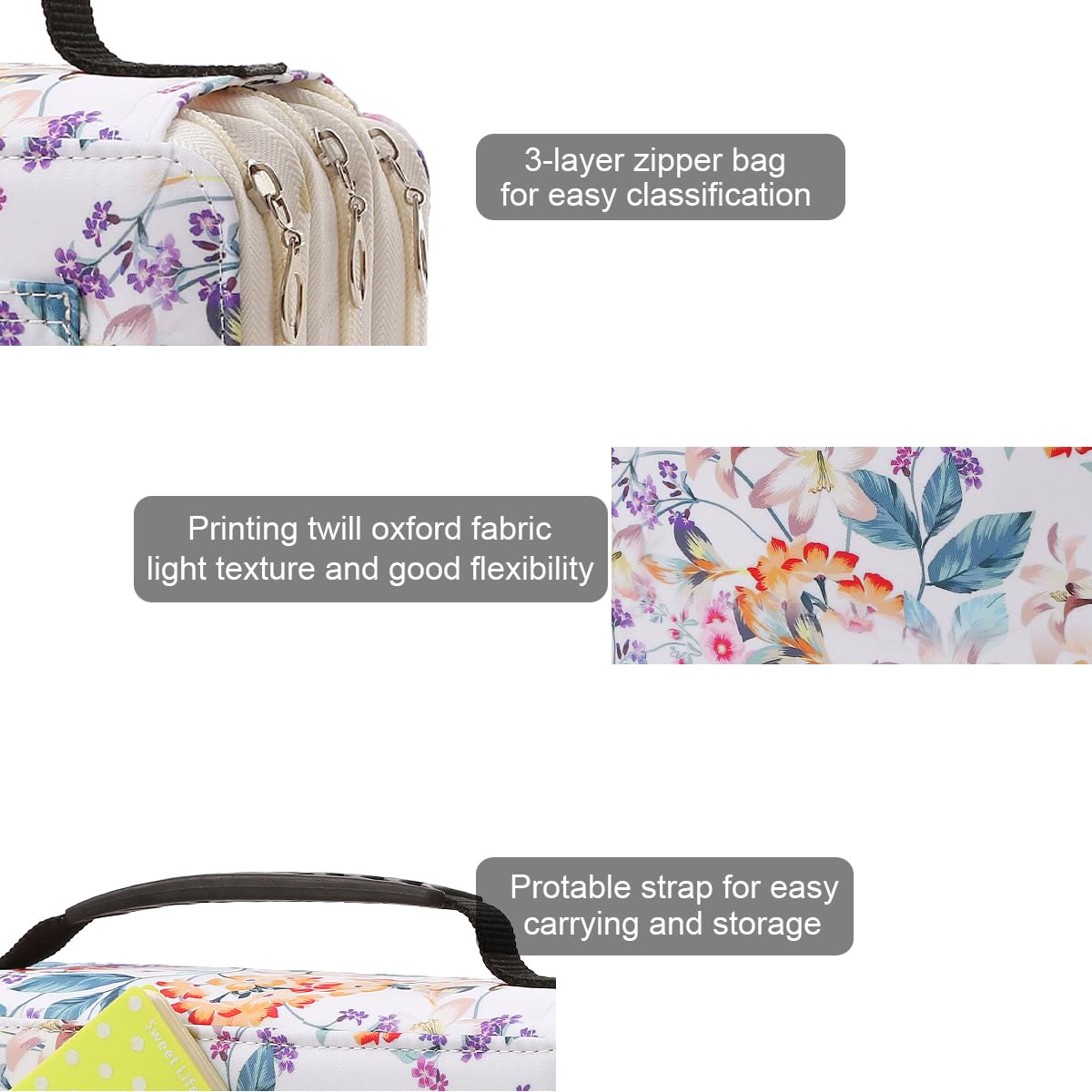 Lbxgap 102 Slots Marker Pen Organizer Case w/Handle