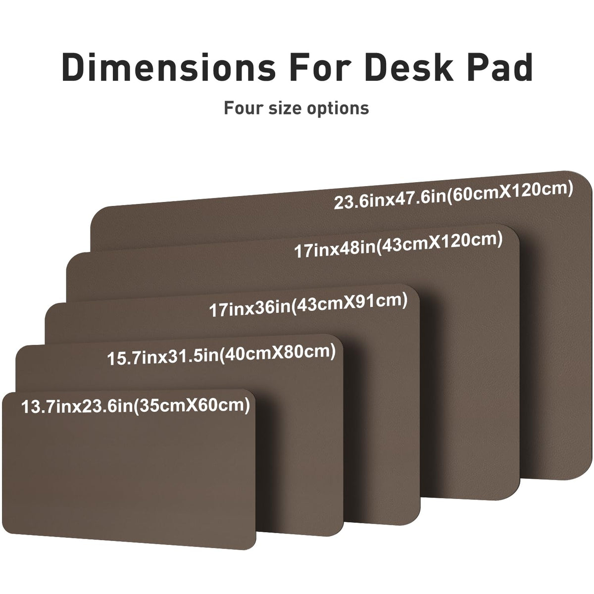 Aothia Leather Desk Pad Protector, Mouse Pad, Office Desk Mat, Non-Slip PU Leather Desk Blotter