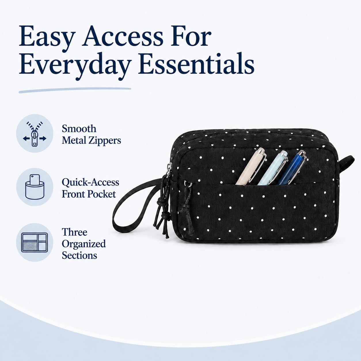 Bluboon Big Capacity Pencil Case Pencil Pouch Pen Case School Supplies Cute Pencil Box Pencil Bag
