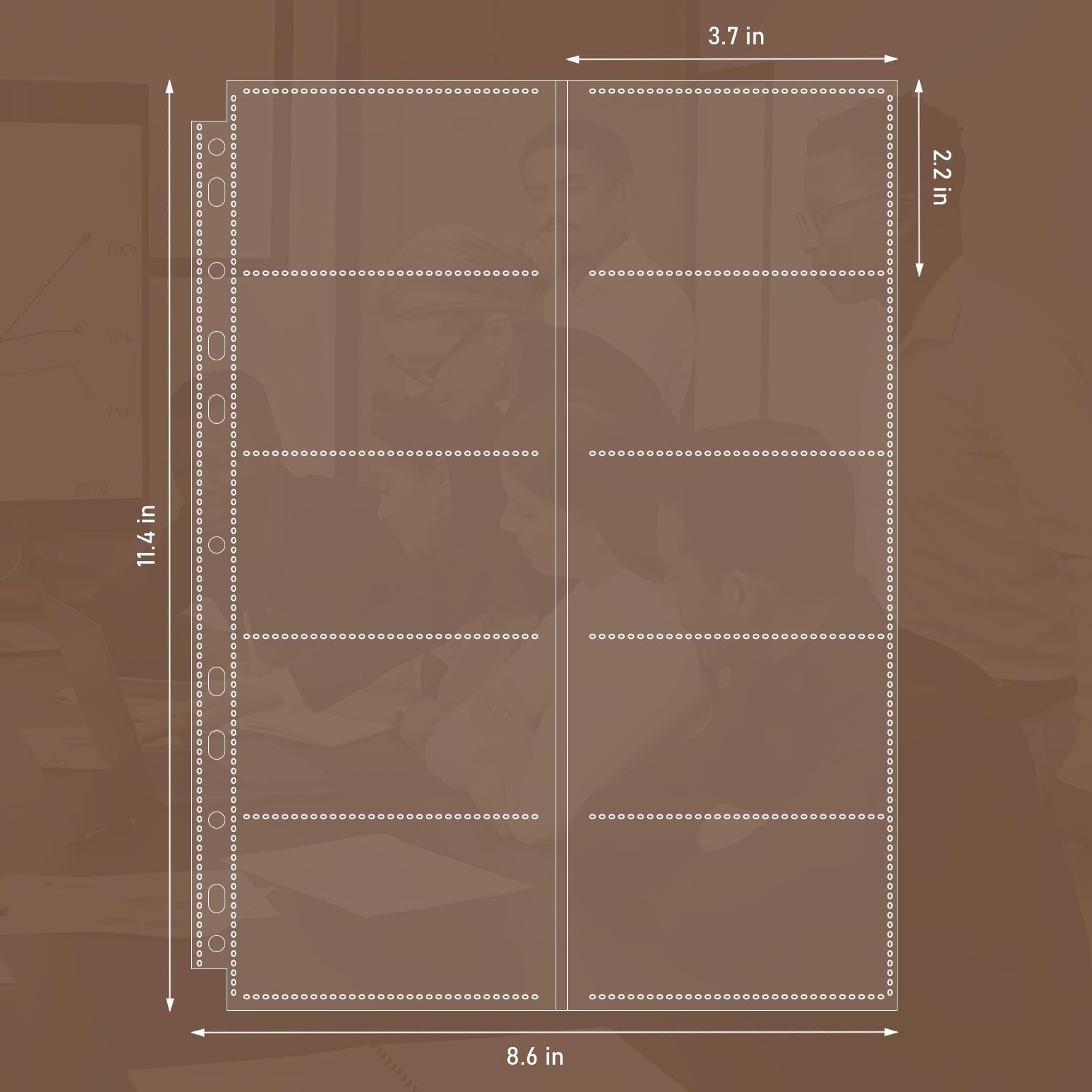 BYSTER A4 Business Card Binder, PU Leather Organizer with 30 Pack Sleeves (600 Pockets), Business
