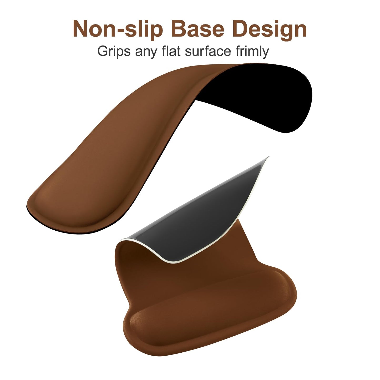 MOSISO Wrist Rest Support for Mouse Pad & Keyboard Set, Brown