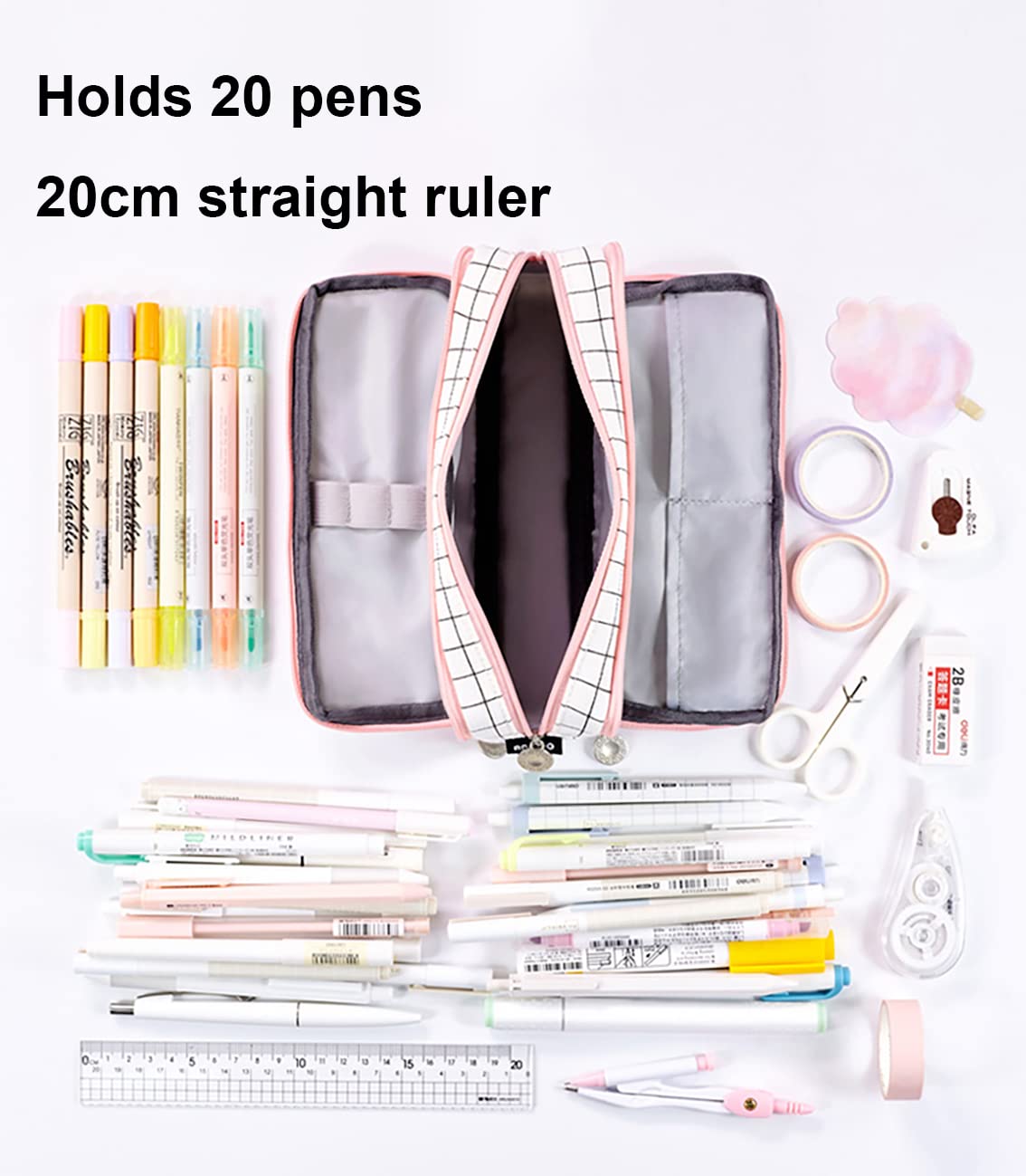 EHOPE Large Capacity Pencil Case Big Capacity Pouch Portable Large Storage Pen Case Pencil Bag for