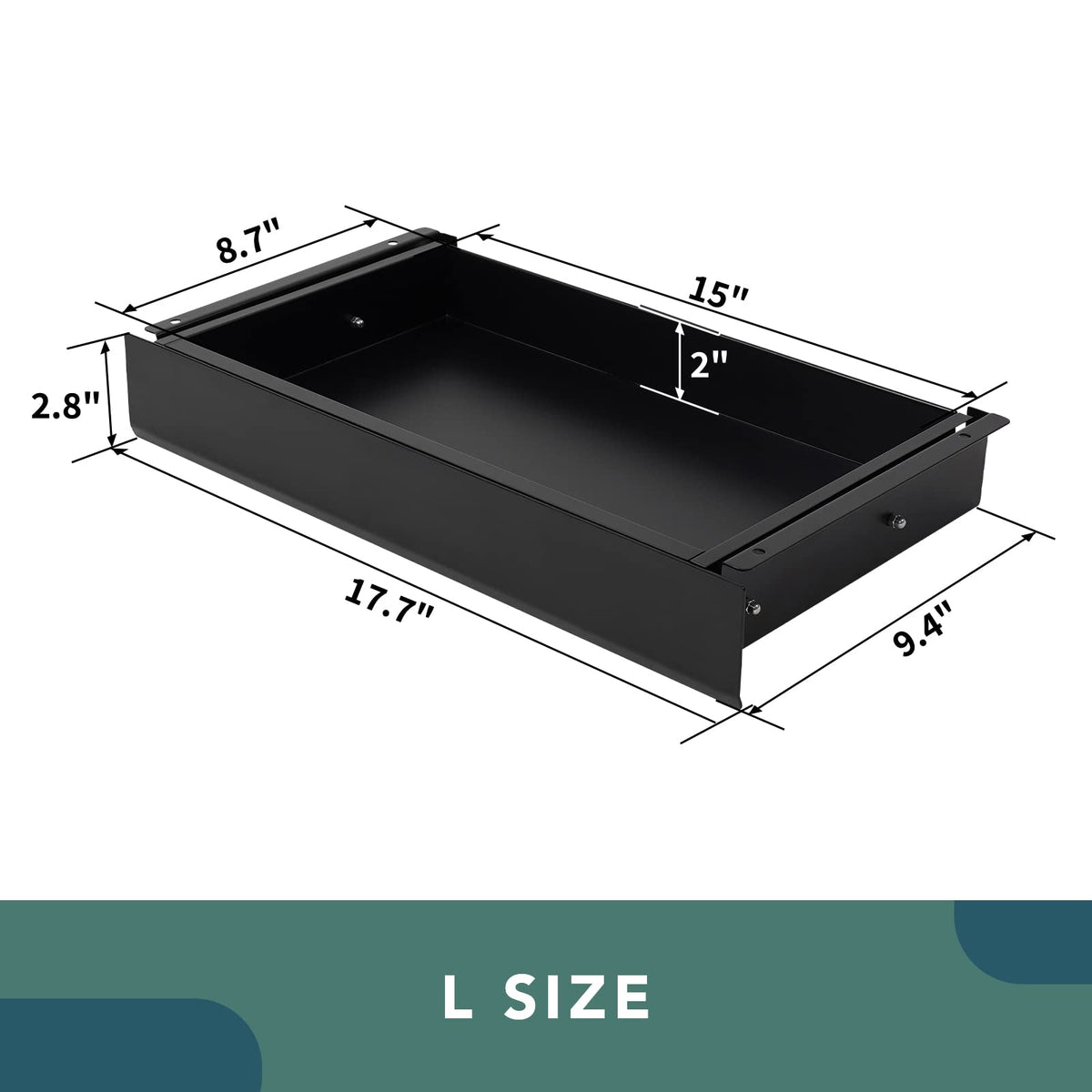FLEXISPOT Under Desk Drawer, Steel Drawer for Desk Slide-out, Under table Mounted Drawer, Standing