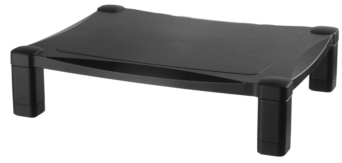Kantek Single-Level Monitor Stand, 17" X 13.25" X 3" To 6.5", Black, Supports 50 Lbs