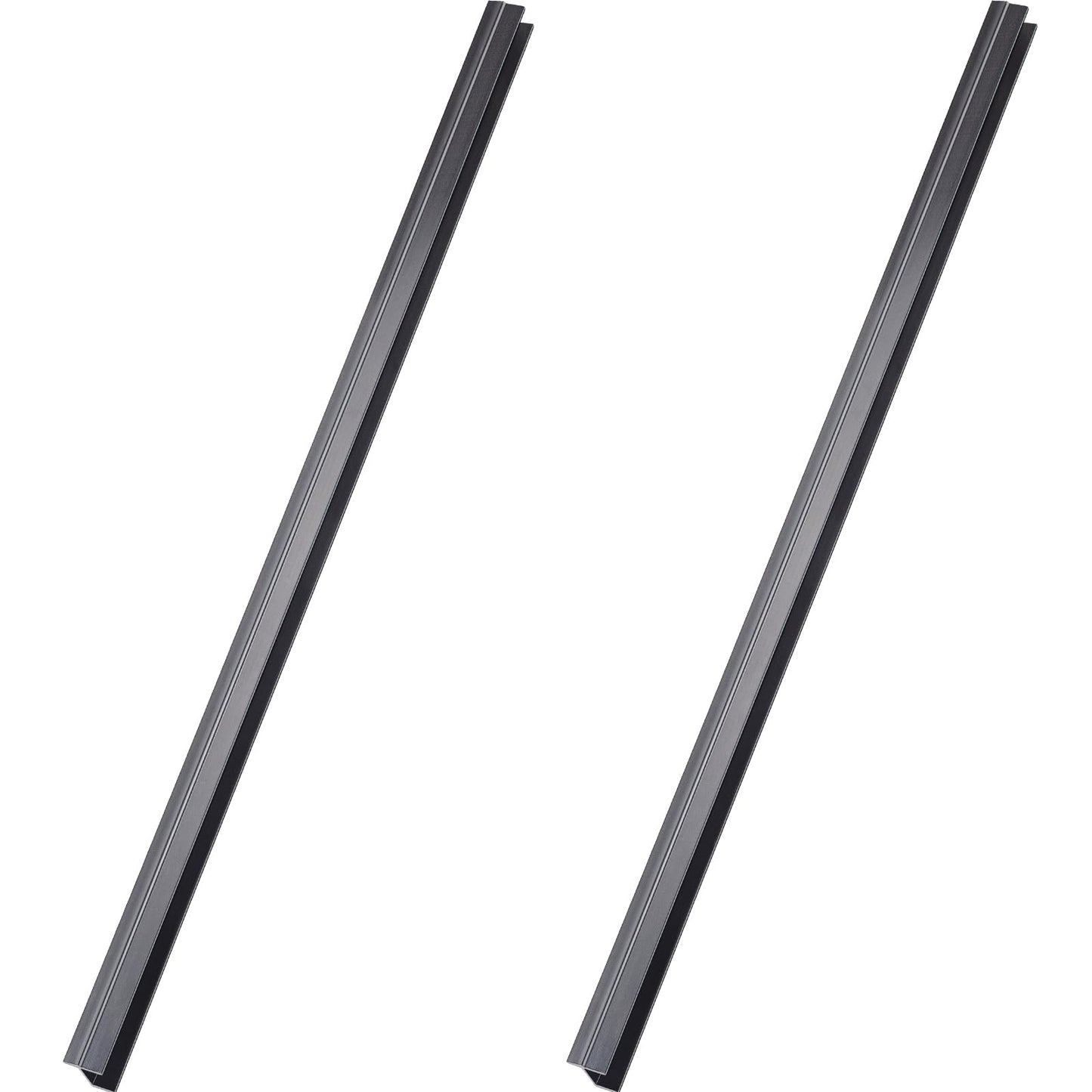 Chinco 2 Pcs PVC Drawer Hanging File Rail Black, for 3/4 Inch-wide, 24 Inch