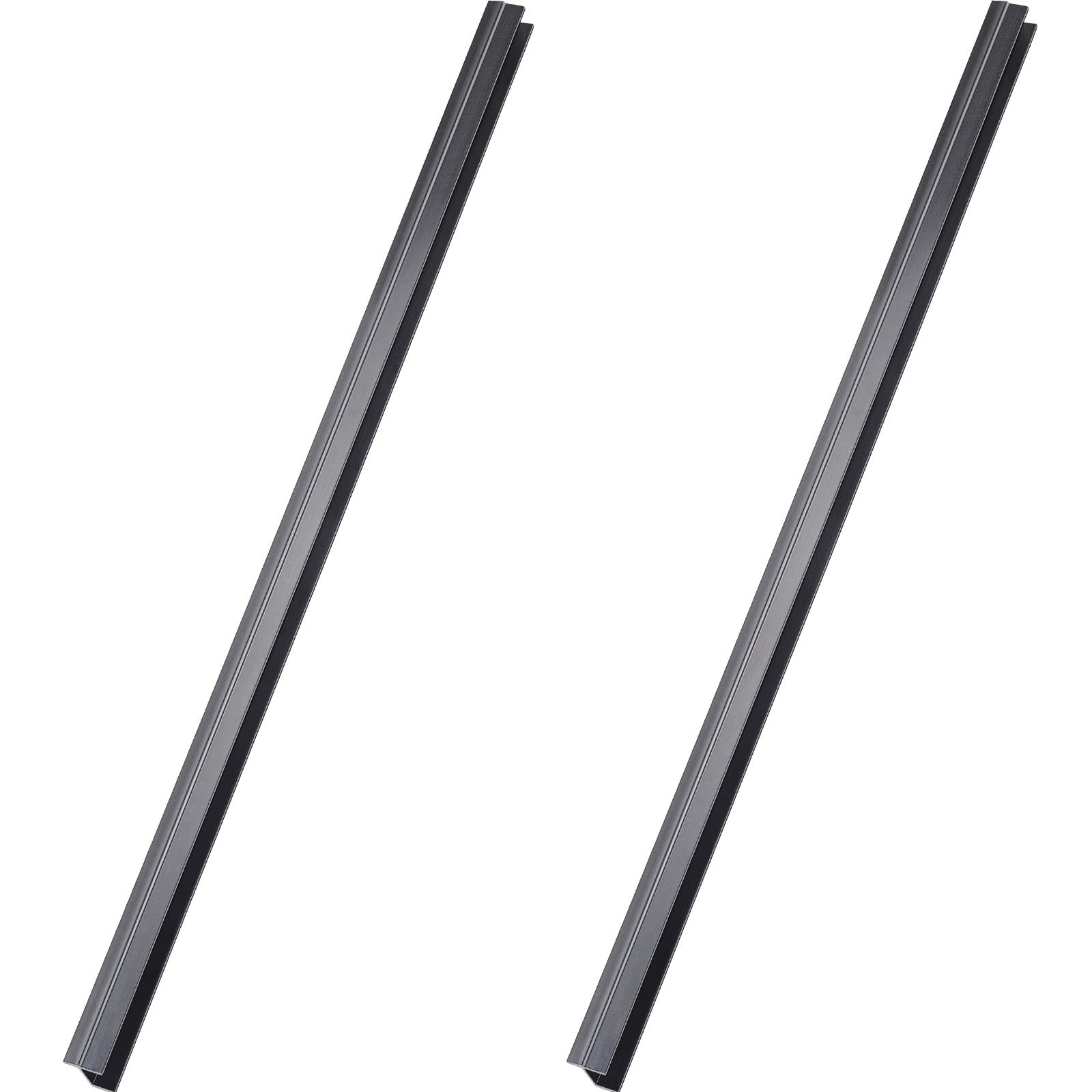 Chinco 2 Pcs PVC Drawer Hanging File Rail Black, for 3/4 Inch-wide, 24 Inch