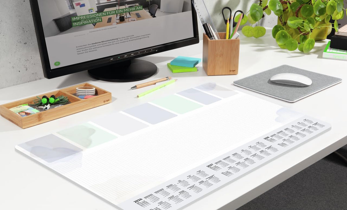 SIGEL Paper desk pad 2026/2027/2028 A2