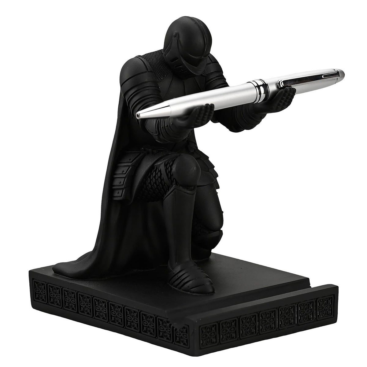 Windbreaker Soldier Knight Pen Holder Personalized Desk Accessory Black