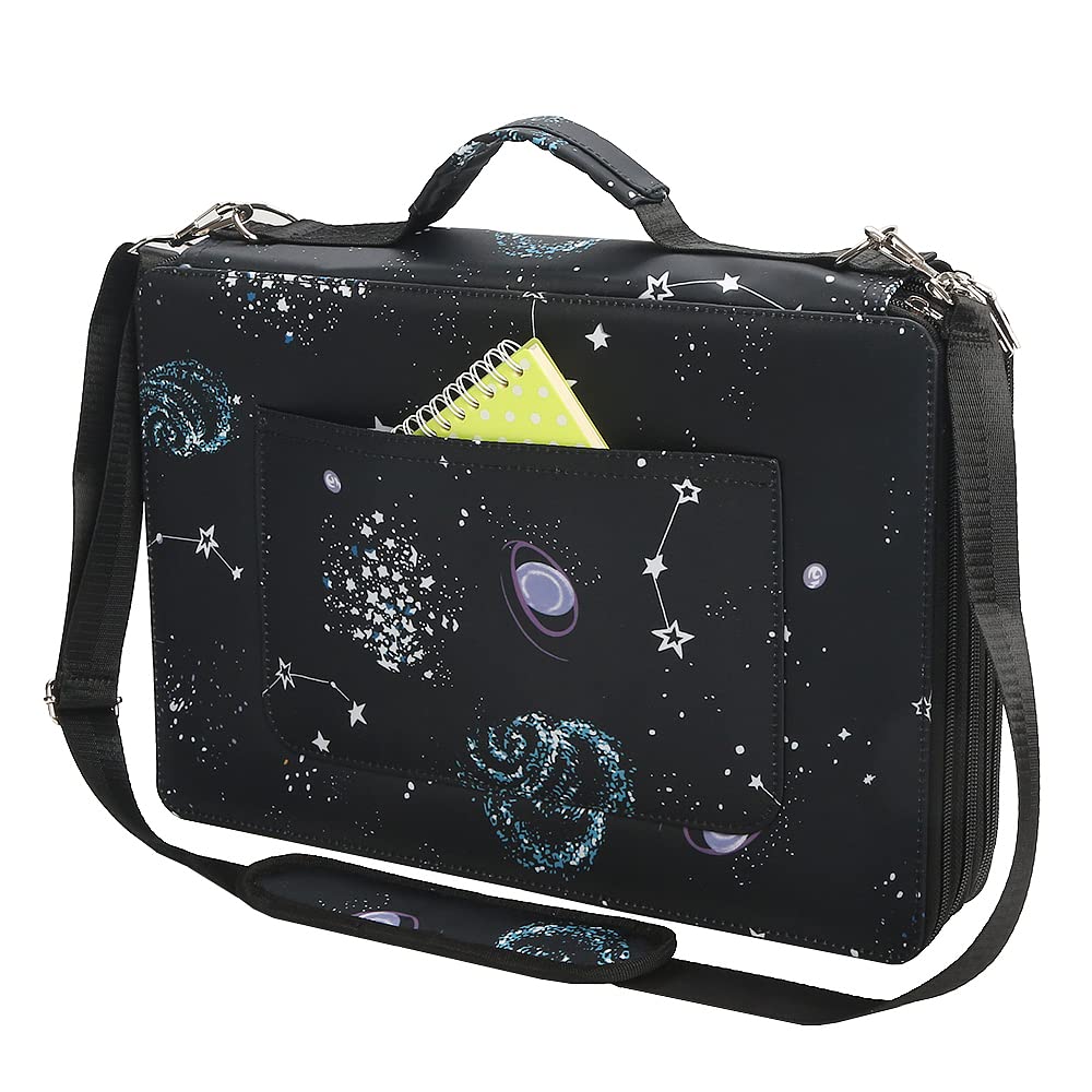 Lbxgap 384 Slots Pencil Case, 4-Layer Organizer with Shoulder Strap