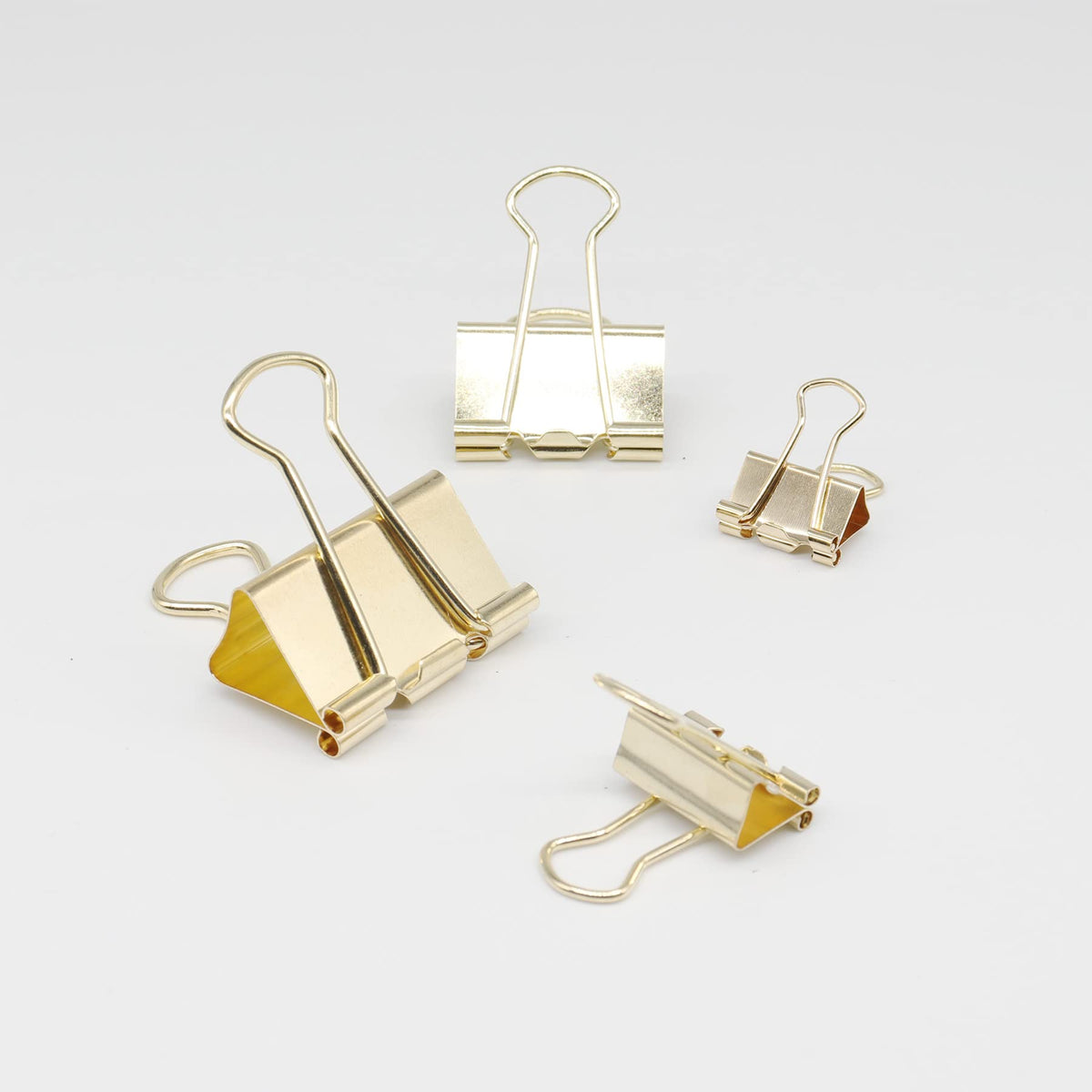 Binder Clip Paper Clamps, Assorted Sizes (Mini, Small, Medium, Large), 100 Pcs Clips for Office