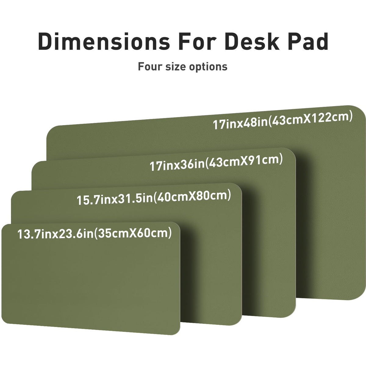 Aothia Leather Desk Pad Protector, Mouse Pad, Office Desk Mat, Non-Slip PU Leather Desk Blotter