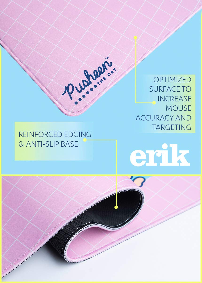 Grupo Erik Pusheen Mouse Pad Gaming 31.5x13.8in, Pusheen Gifts