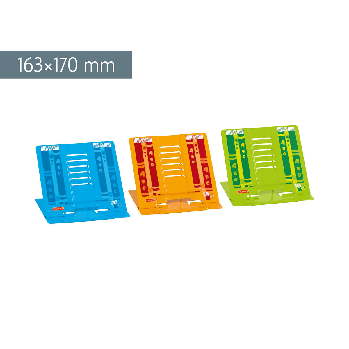 Brunnen 1040401 Reading Stand with Non-Slip Nubs Assorted Blue Orange Green