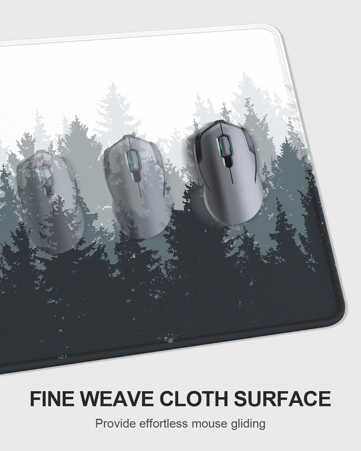 Auhoahsil Large Mouse Pad with Wrist Rests for Keyboard & Mouse, Thick Soft Ergonomic Memory Foam