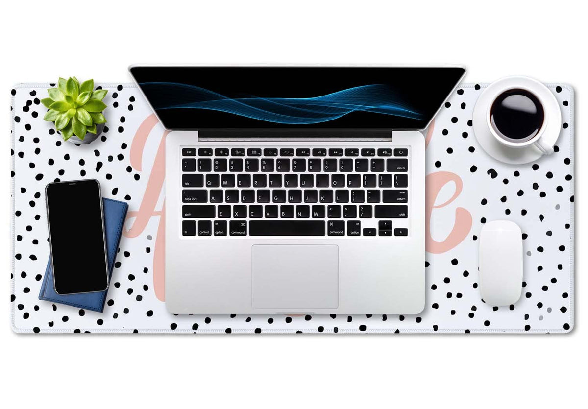 SSOIU Large Mouse Pad, Cute Hustle Desk Mat for Desktop, Women Girls Waterproof Gaming Mousepad