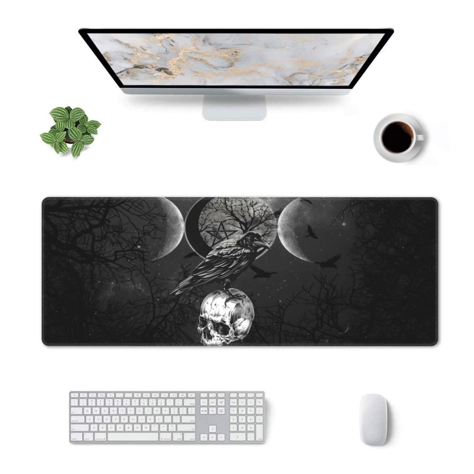 Triple Moon Mouse Pad XL Extended Desk Mat, Computer Mousepad