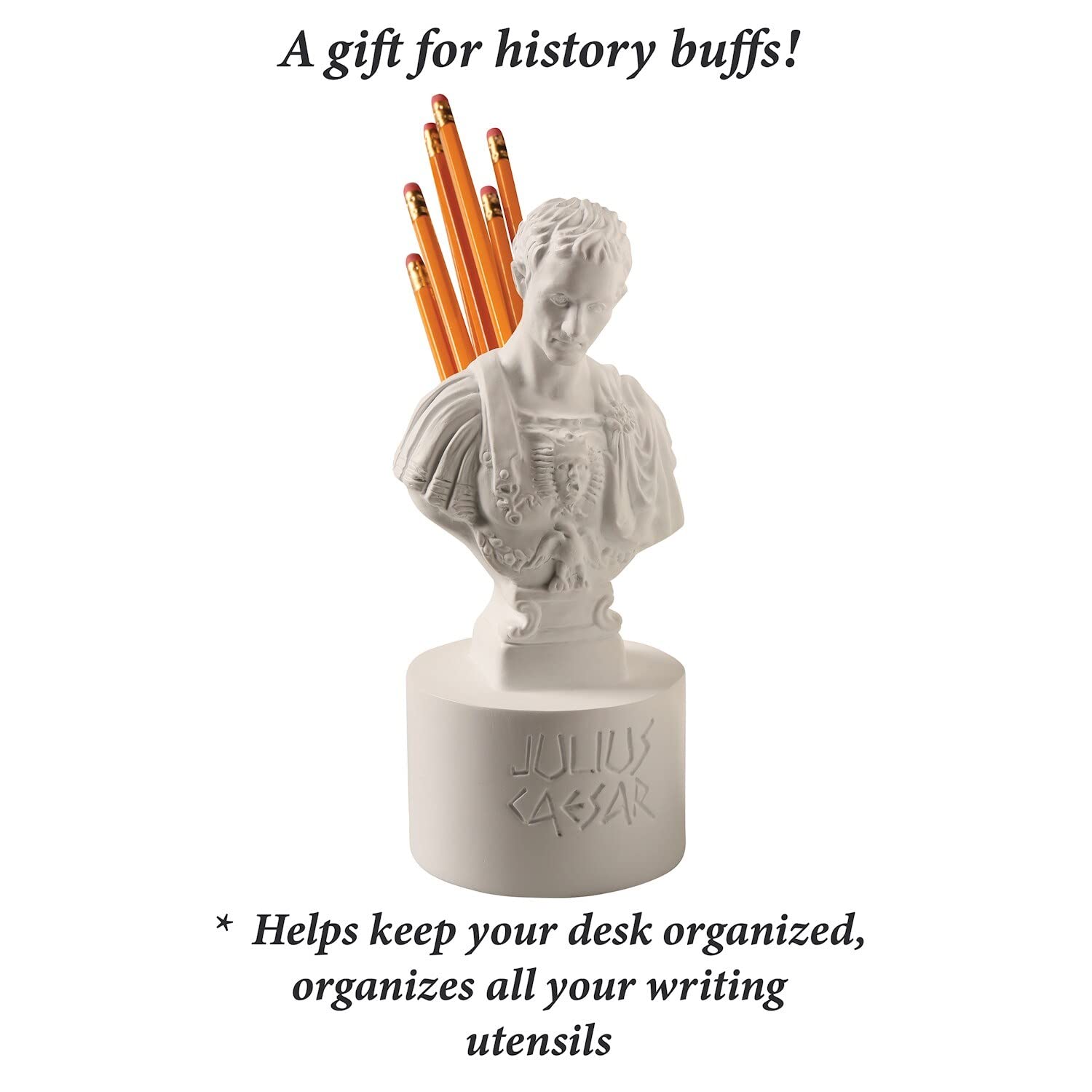 WHAT ON EARTH Julius Caesar Pencil Holder Stab Back Ides of March Pencil Holder for Desk, Roman