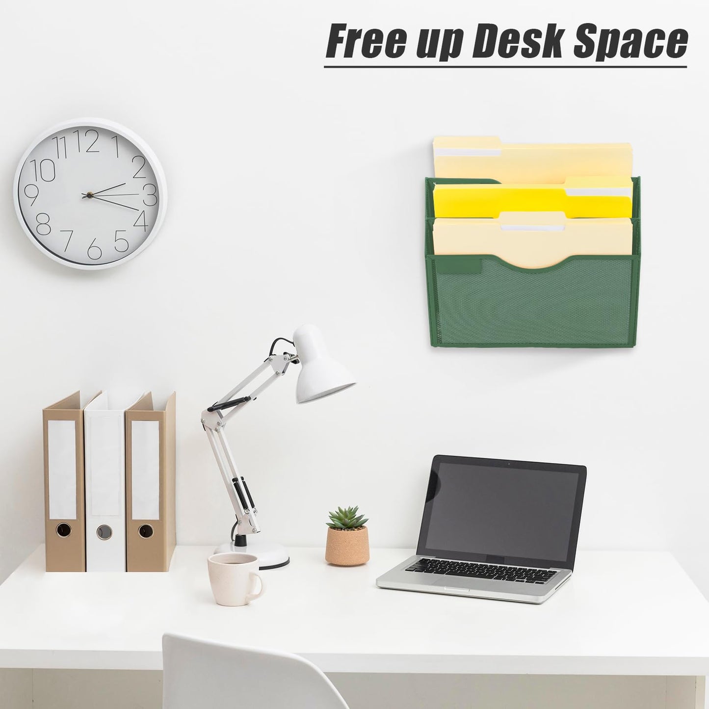 EASEPRES 3 Pocket Mesh Hanging Wall File Organizer, Wall Mounted Mail Paper Document Folder Holder