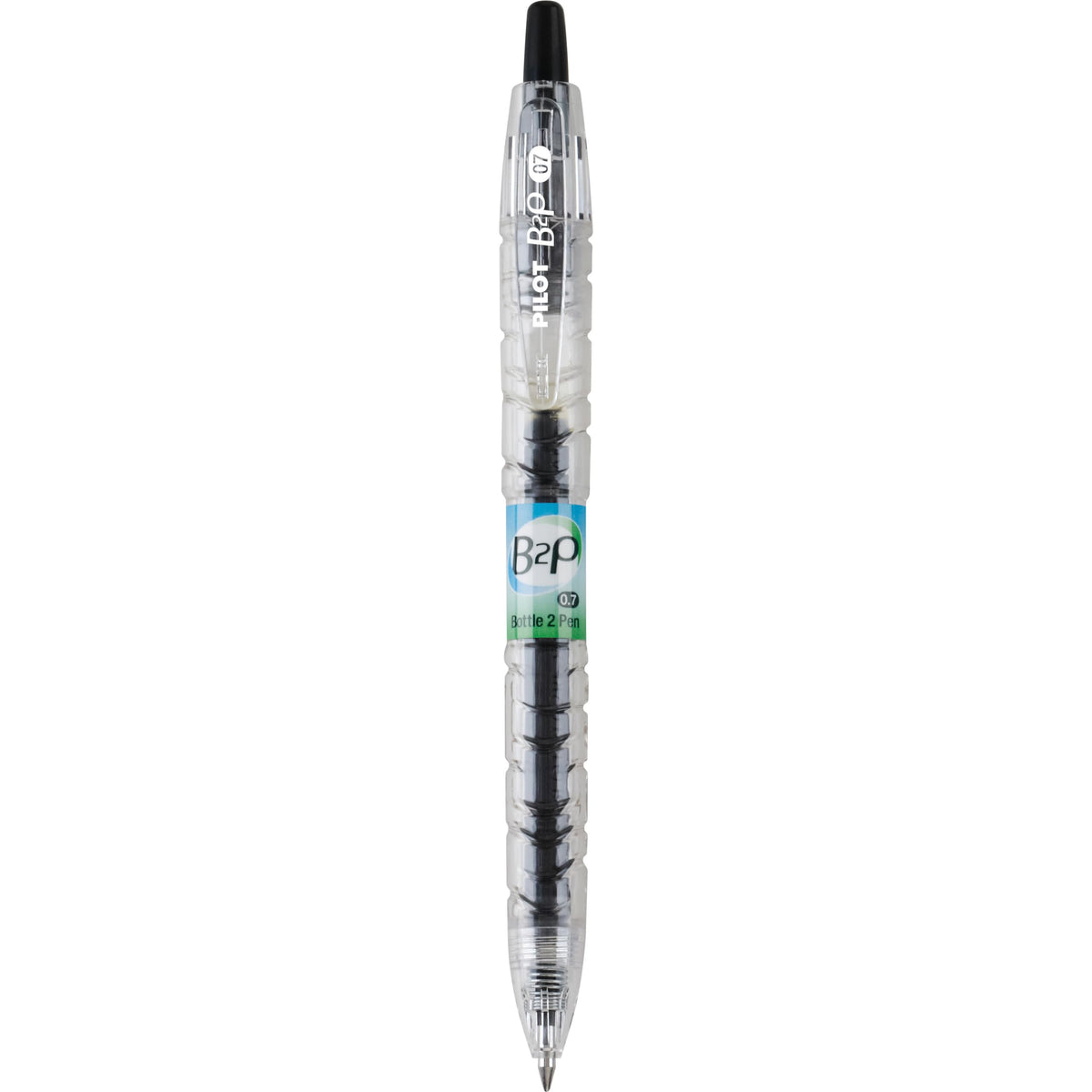 PILOT B2P Colors Gel Pen, Fine Point 0.7mm, Black, 12-Pack