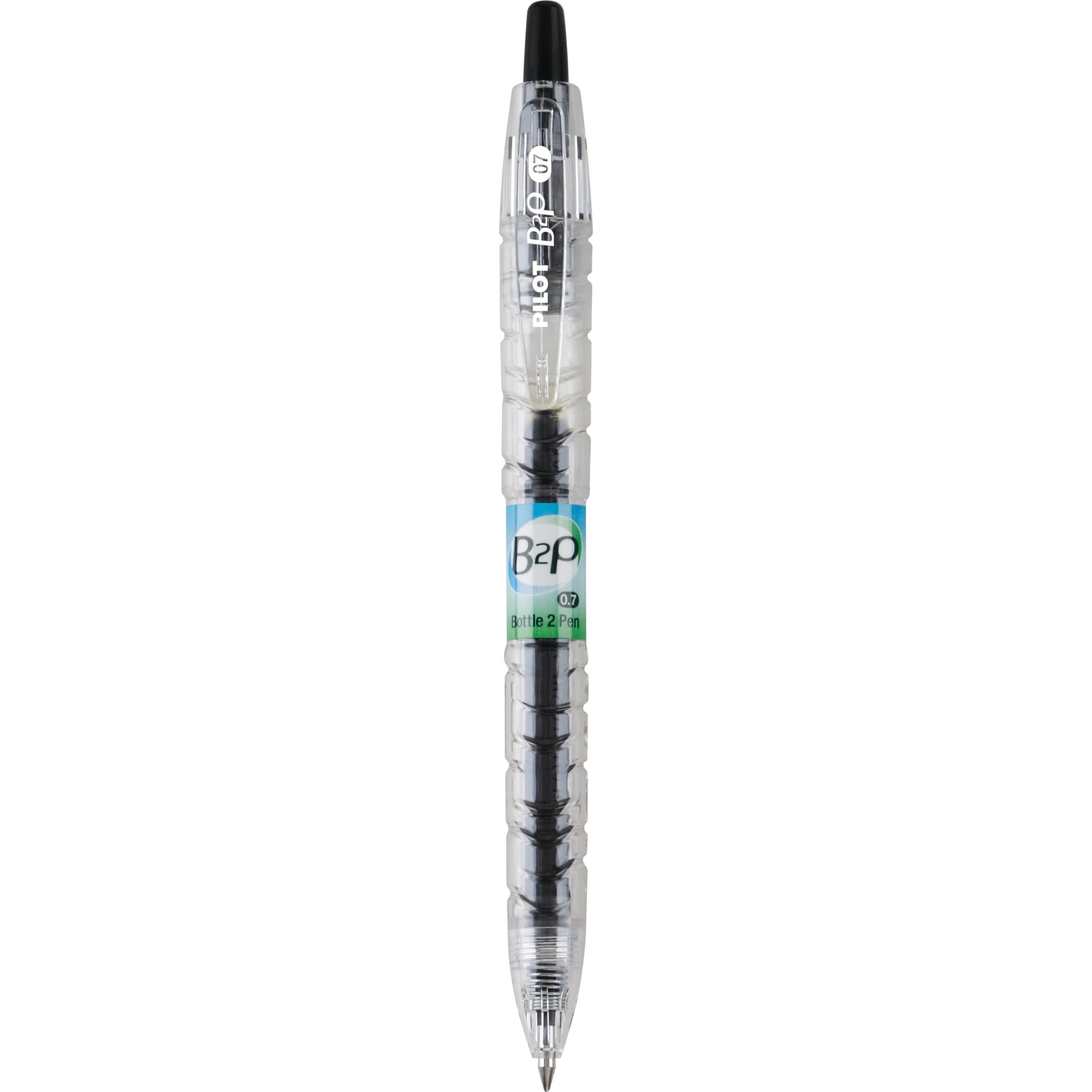 PILOT B2P Colors Gel Pen, Fine Point 0.7mm, Black, 12-Pack