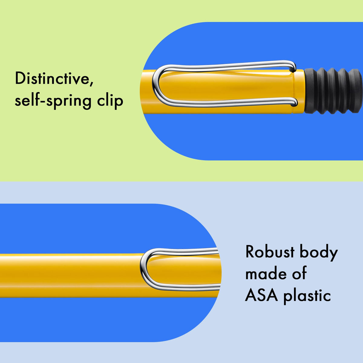 Lamy safari yellow - Ballpoint Pen with ergonomic grip & line width M - for pleasant long writing