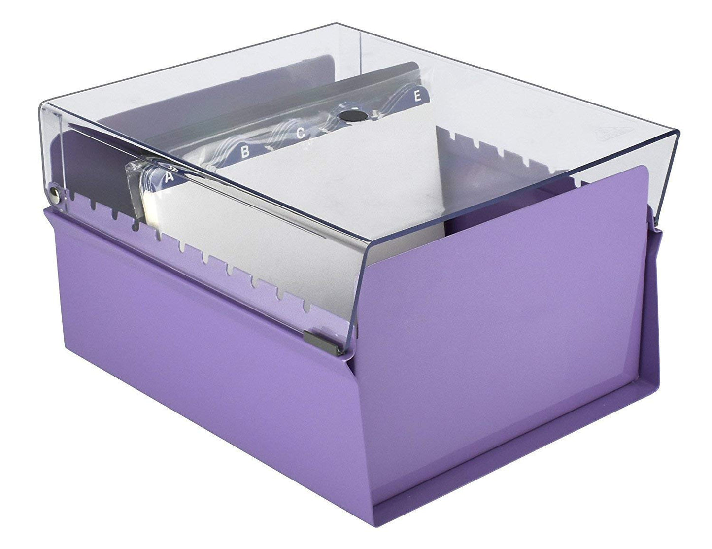 Acrimet 5 X 8 Card File Holder Organizer Box Metal Base Heavy Duty (AZ Index Cards and Divider
