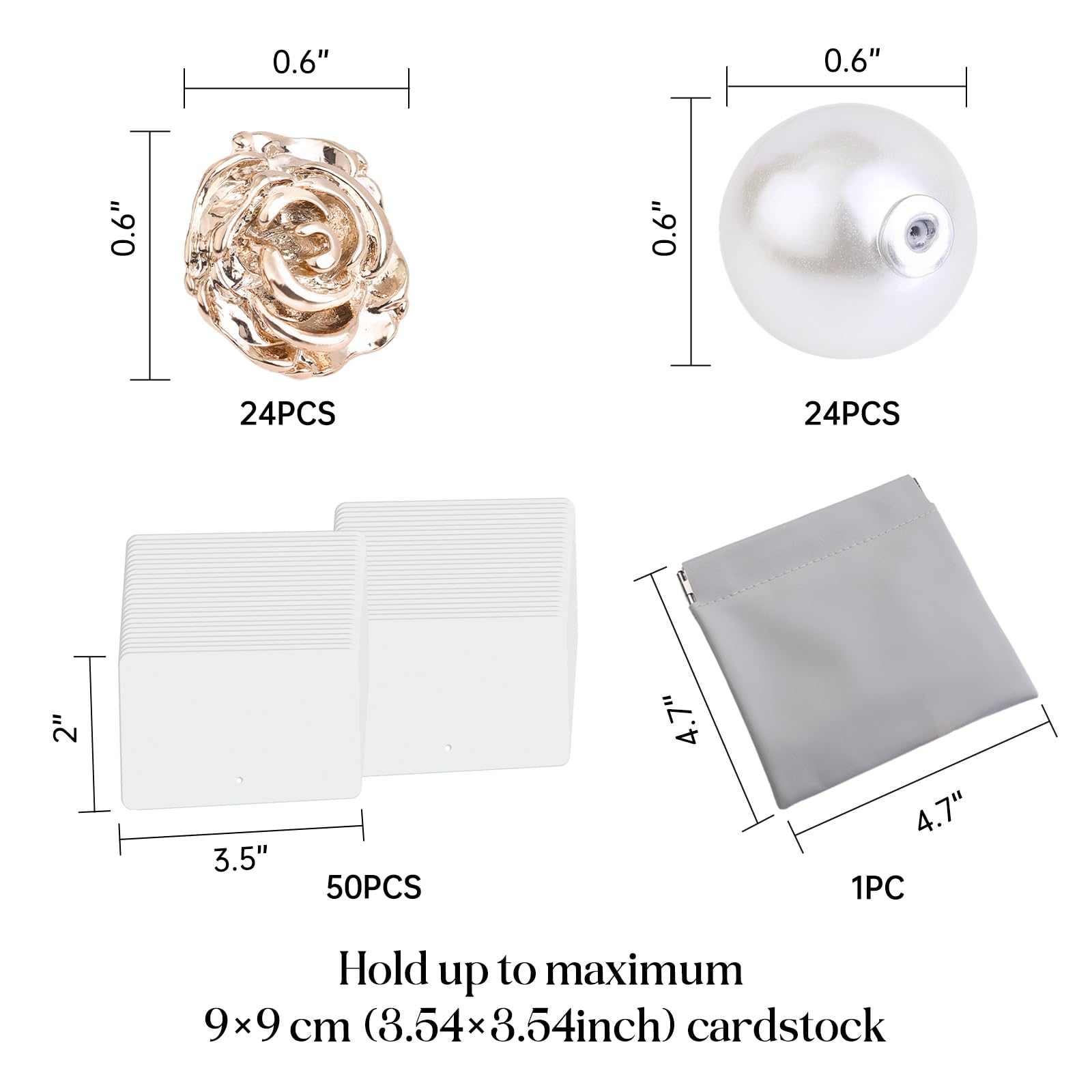 UNIQOOO 24Pcs Decorative Rose Floral Place Card Holders Bulk, Luxury Gold Metal Name Card Stands