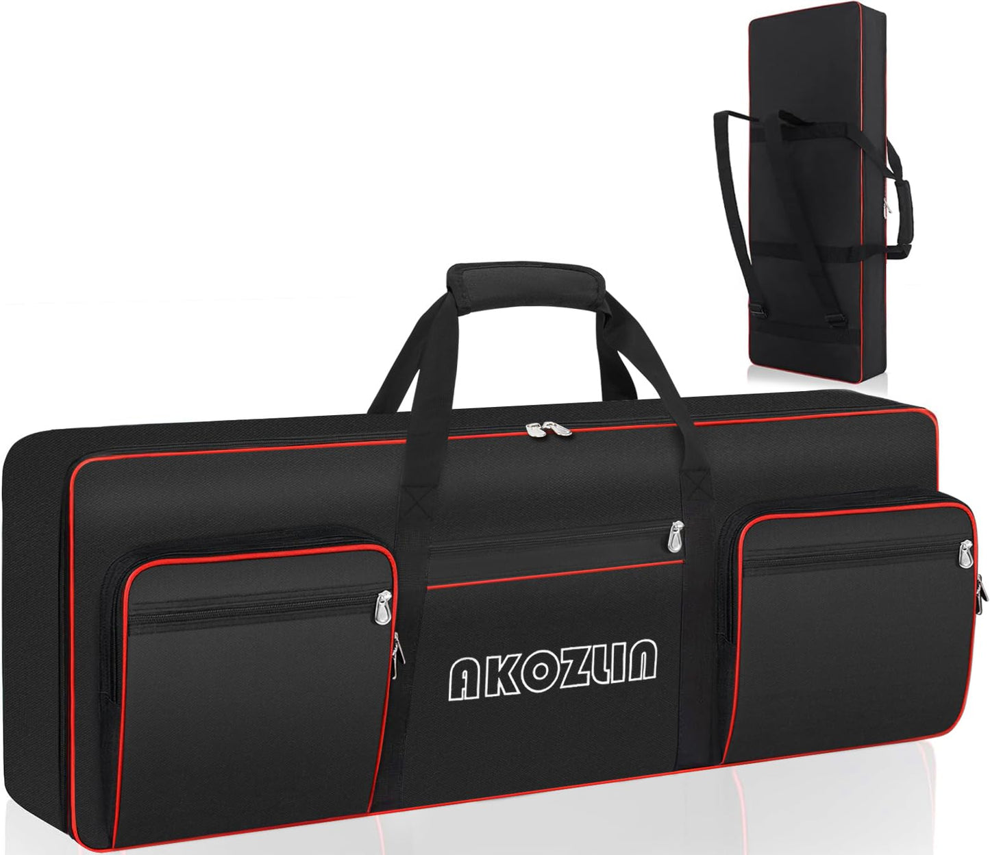 AKOZLIN 49 Key Keyboard Case, Soft Padded Keyboard Gig Bag, Piano Bag