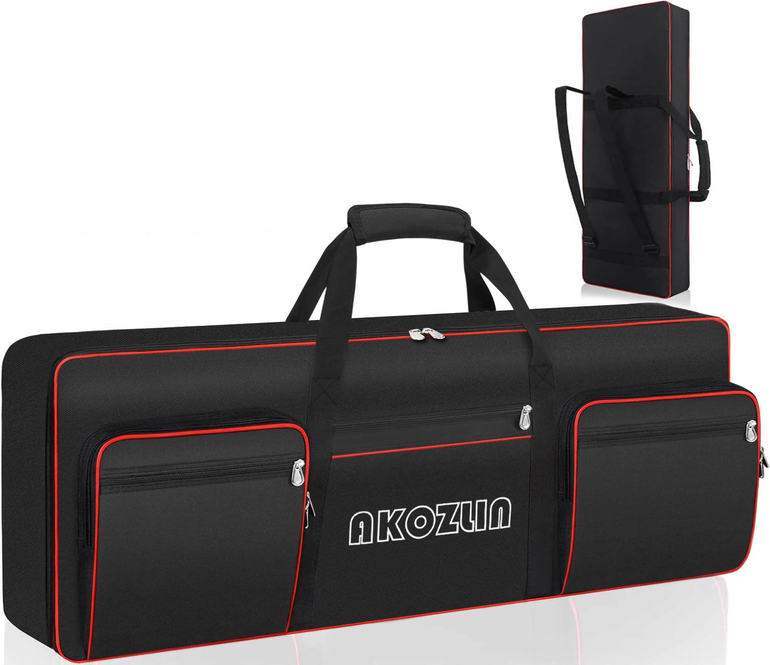 AKOZLIN 49 Key Keyboard Case, Soft Padded Keyboard Gig Bag, Piano Bag