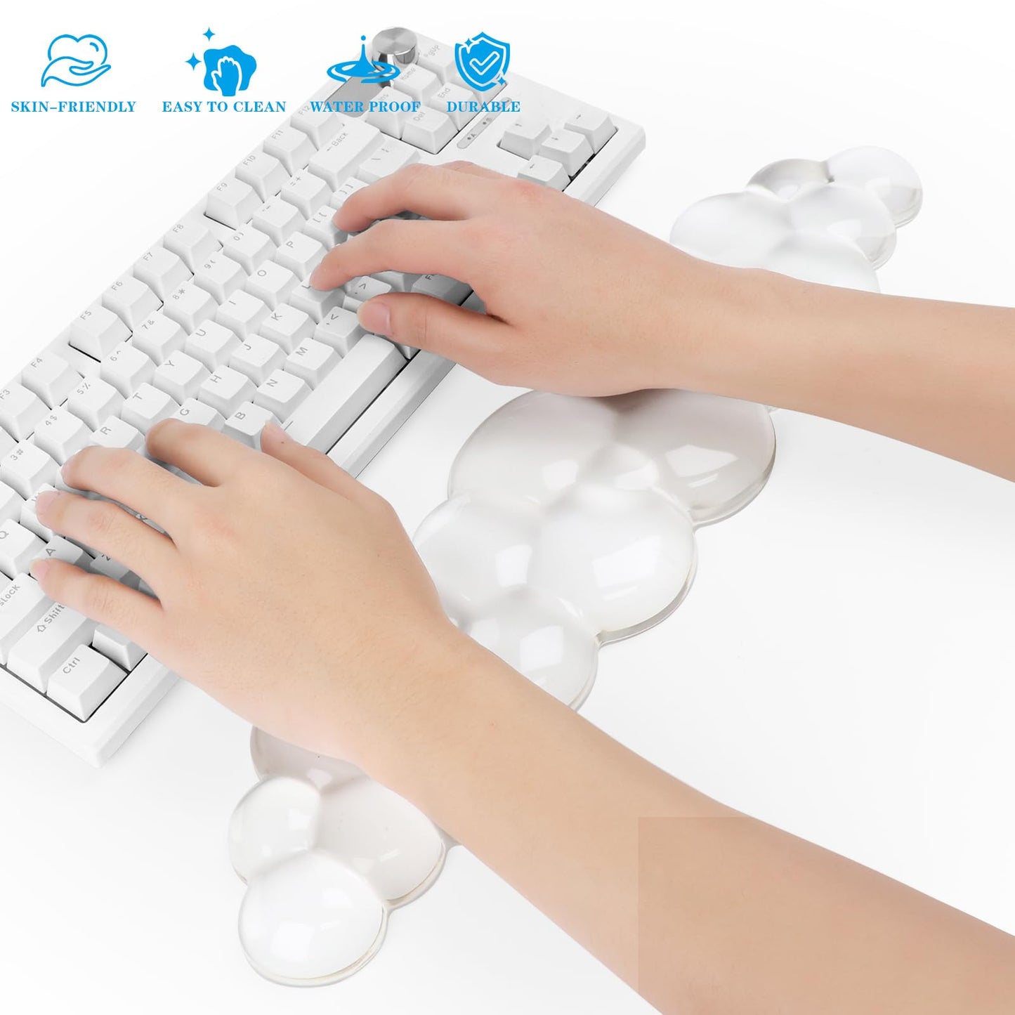 Gel Cloud Keyboard Wrist Rest, Cute Wrist Support and Arm Support Keyboard Rest for Keyboard Typing