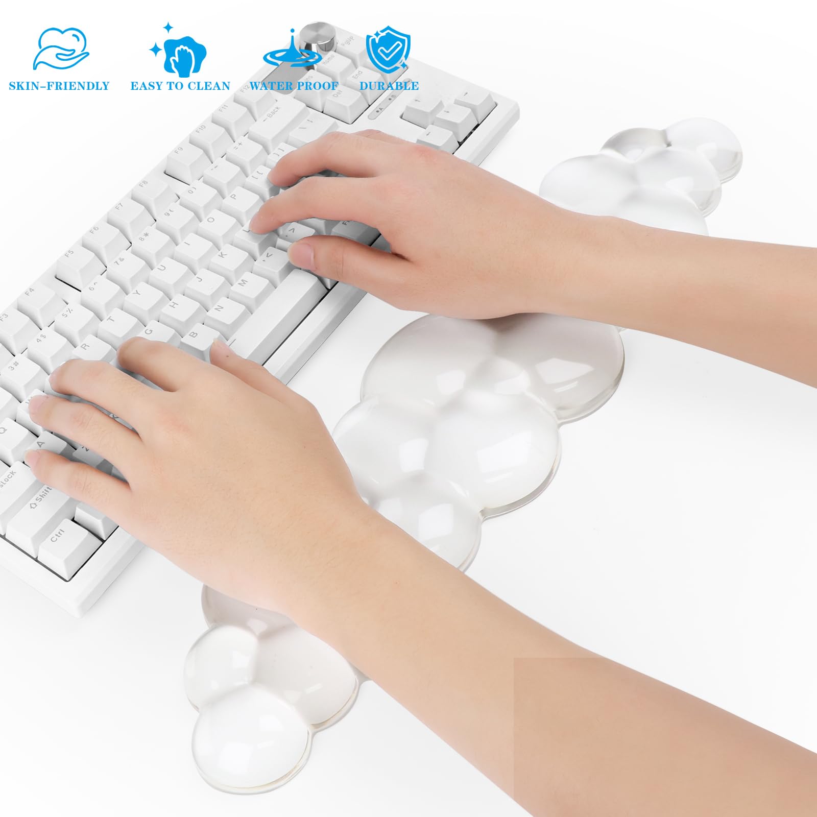 Gel Cloud Keyboard Wrist Rest, Cute Wrist Support and Arm Support Keyboard Rest for Keyboard Typing