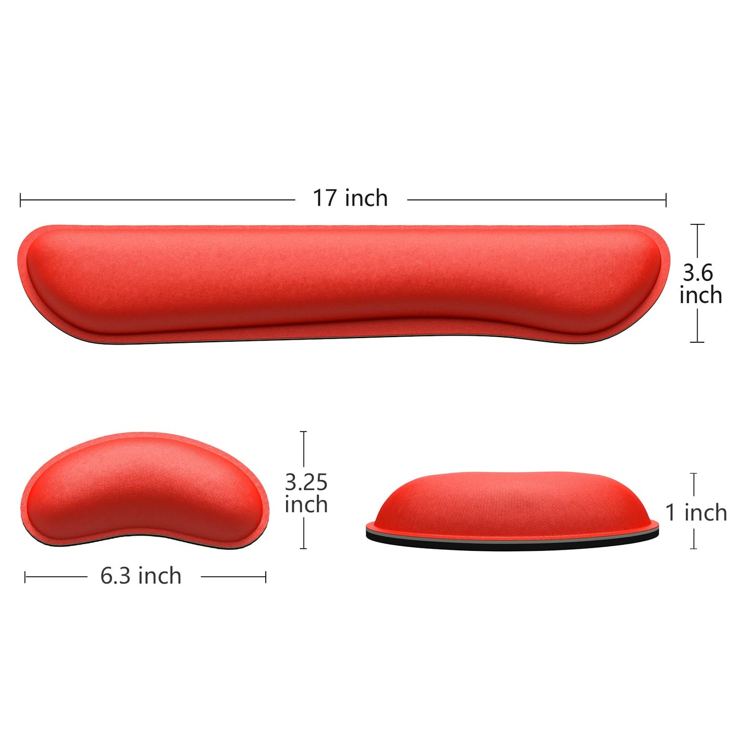 Dapesuom Enlarge Keyboard Wrist Rest, Memory Foam Wrist Cushion for Desk Mats Support, Cute Typing