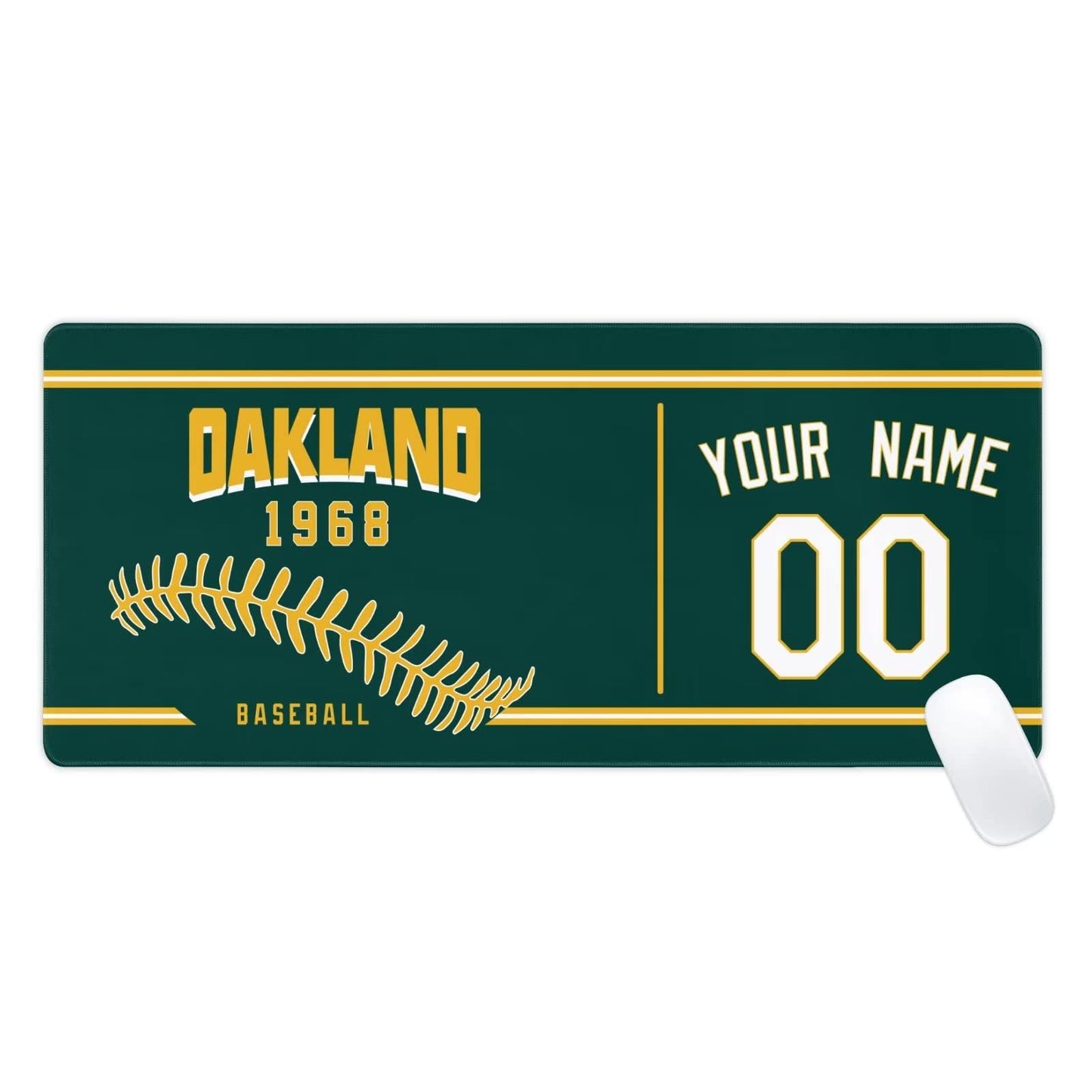 Oakland Mouse Pad Custom Any Name and Number Personalized Desk Pad for Men Women Youth Gifts