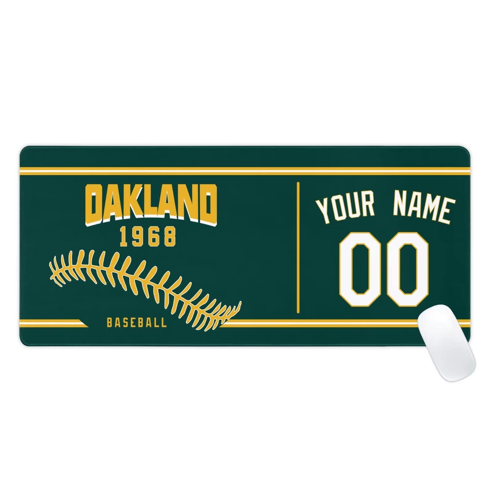 Oakland Mouse Pad Custom Any Name and Number Personalized Desk Pad for Men Women Youth Gifts