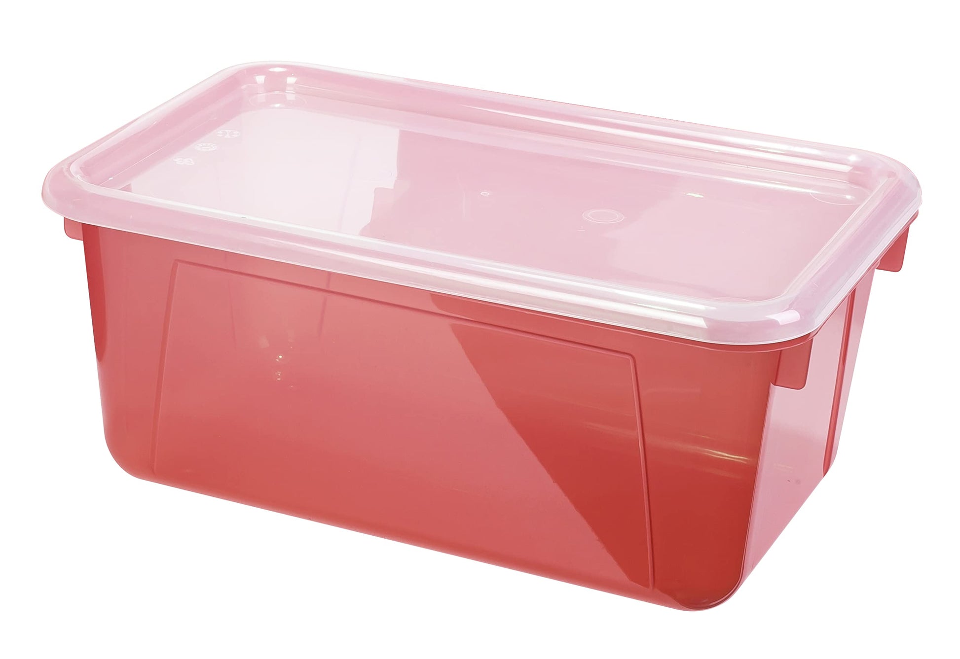 Storex Small Cubby Bins – Plastic Storage Containers for Classroom with Non-Snap Lid, 12.2 x 7.8 x
