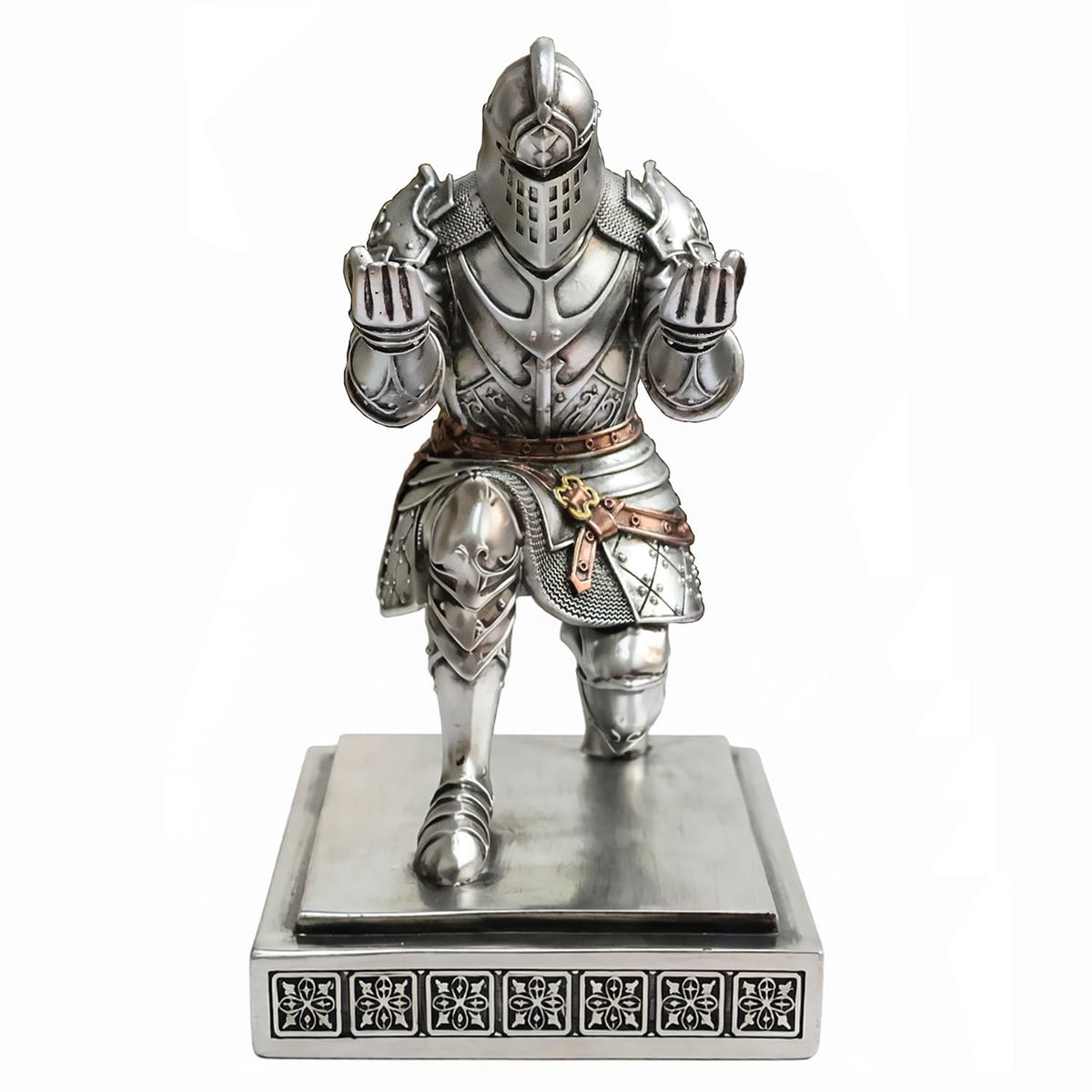 King's Guard Knight Pen Holder with a Letter Opener Desk Organizers Silver