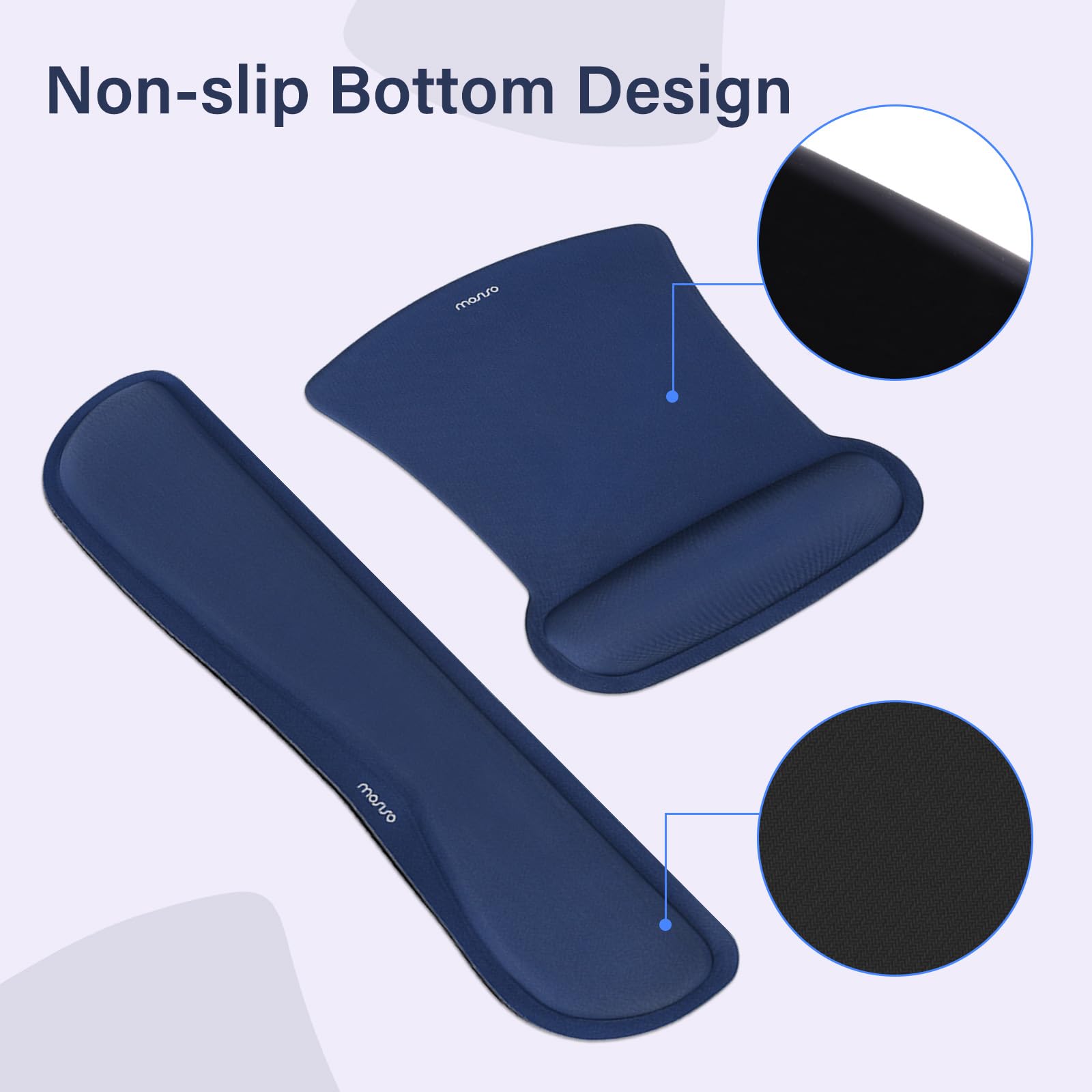 MOSISO Keyboard Mouse Pad Set, Large Gaming Mousepad&Keyboard Wrist Rest