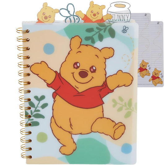 Winnie the Pooh Tab Journal Notebook, Spiral Bound, 96 Lined Pages, 8 x 7 inches