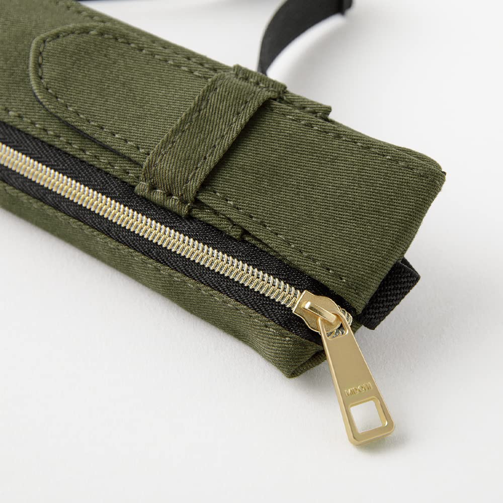 DESIGNPHIL Midori 41822006 Pen Case, Book Band, Pen Case, Khaki for B6-A5