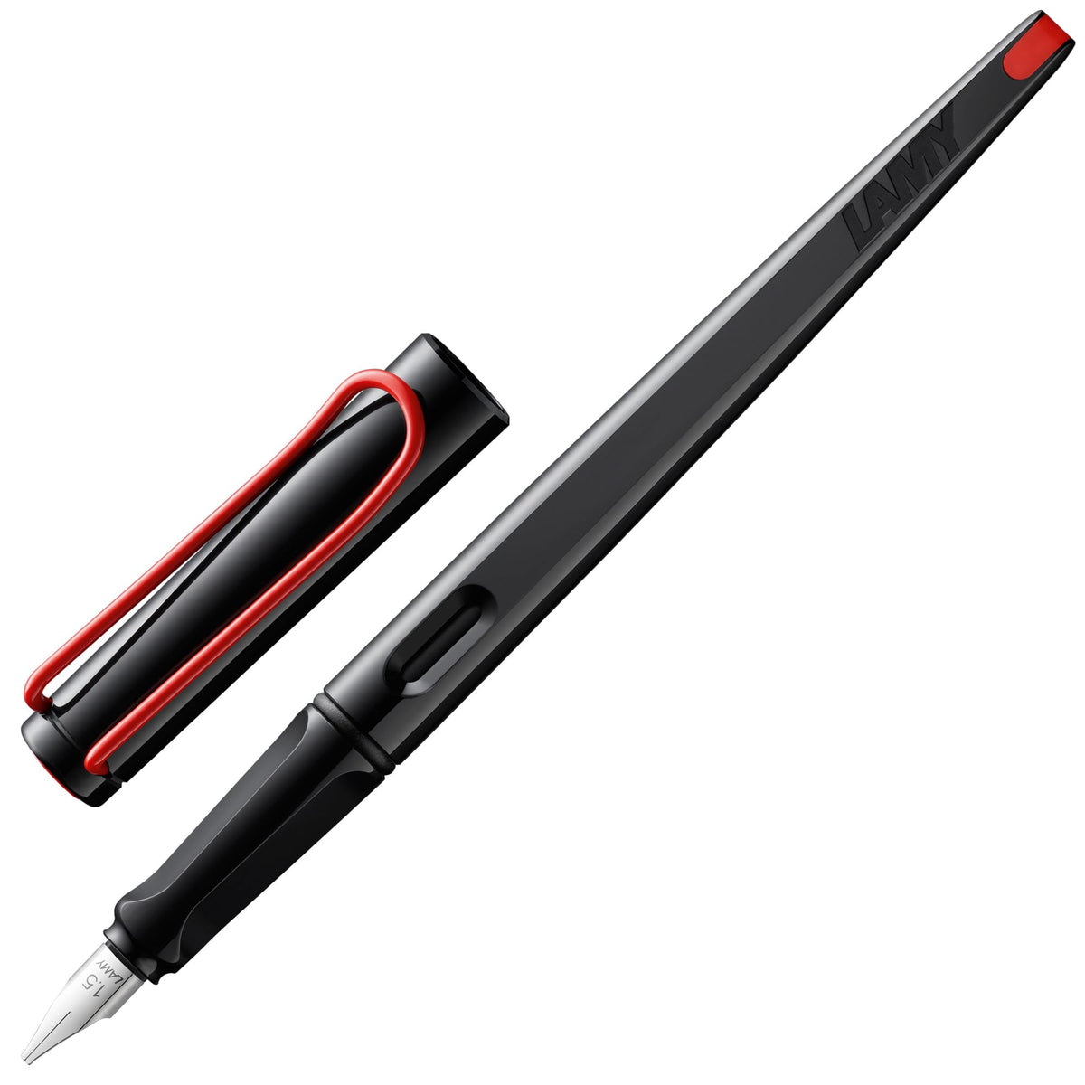 Lamy joy black - calligraphy fountain pen with ergonomic grip & polished steel nib in line width