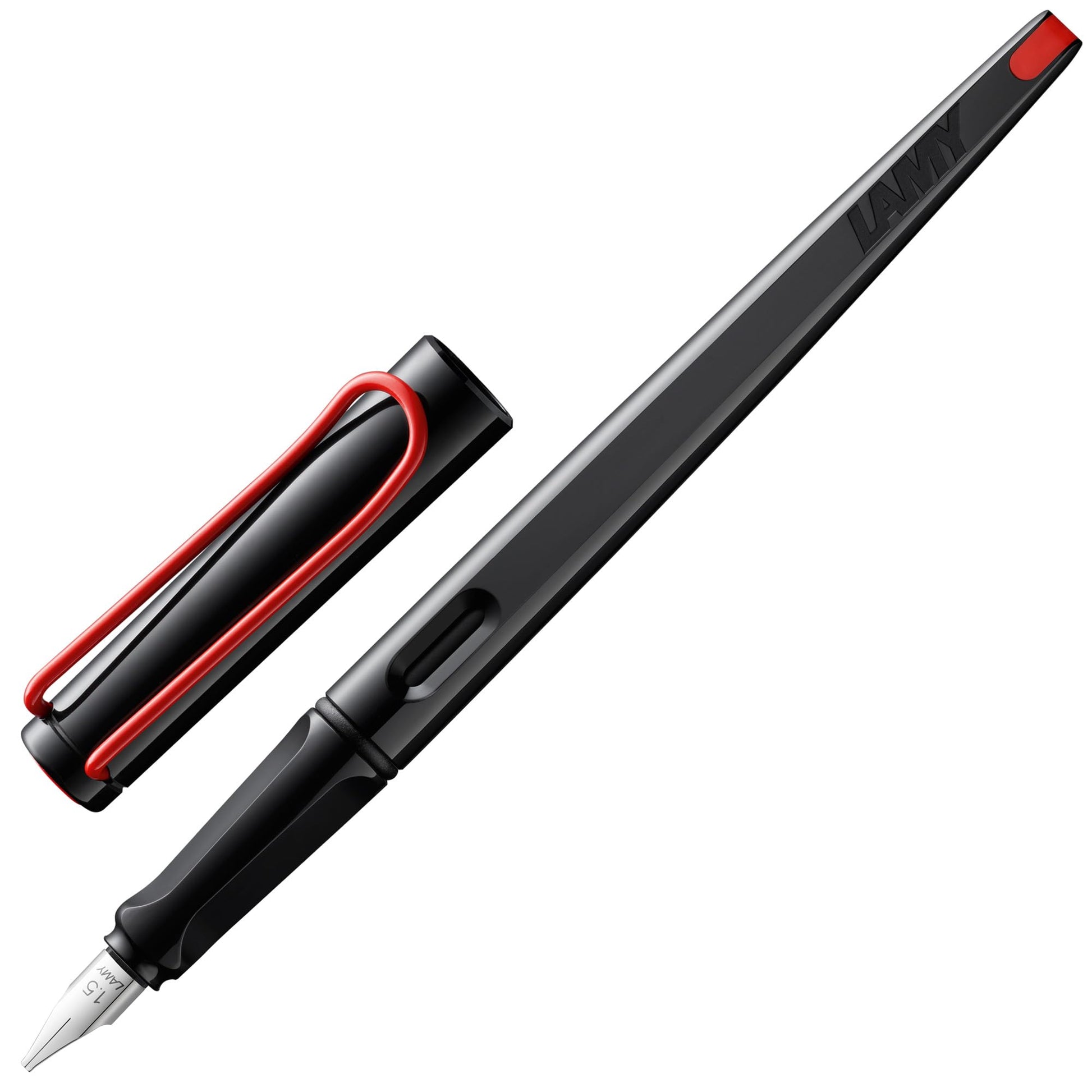 Lamy joy black - calligraphy fountain pen with ergonomic grip & polished steel nib in line width