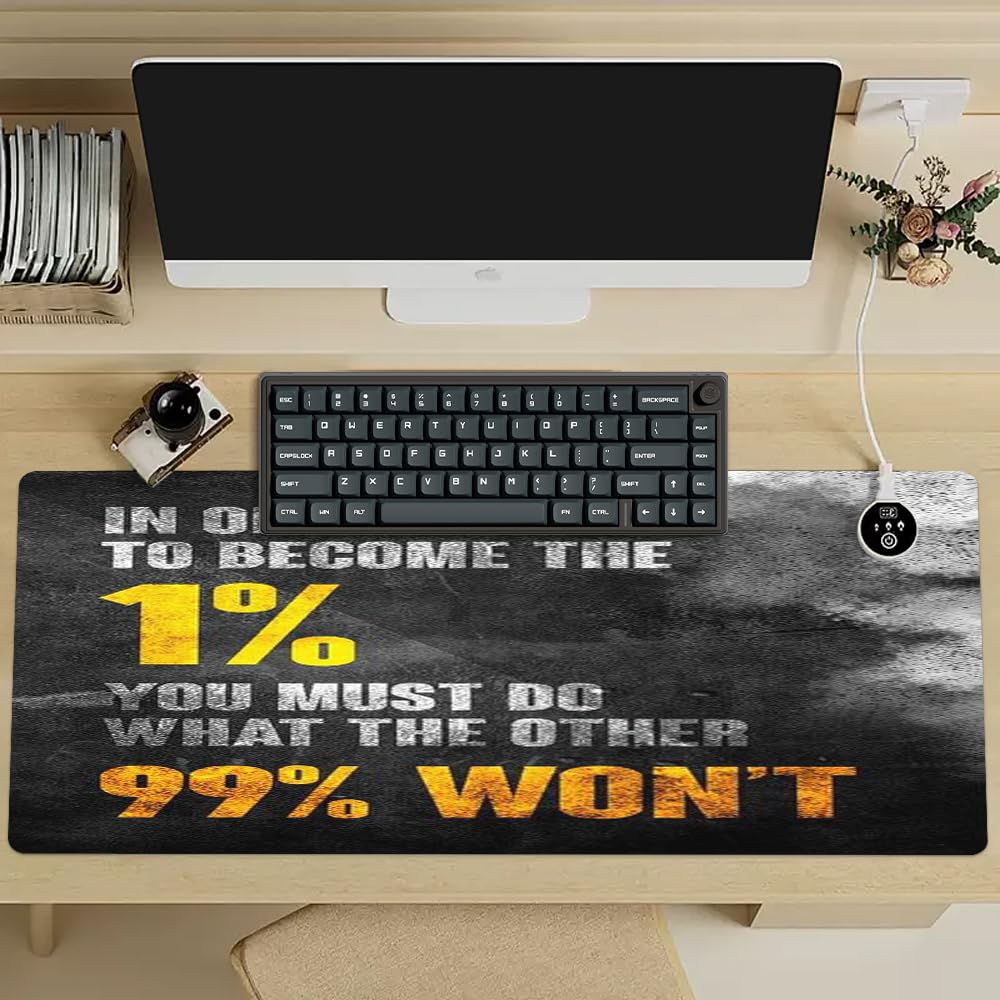 Reateforin Inspirational Quote Mouse Pad,Motivational Mousepad for Mens Guys Black Inspiring Stay