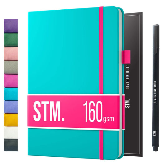 Bullet Dotted Journal Dot Grid Notebook | A5 Daily Journaling Notebooks for Personal Writing, Work