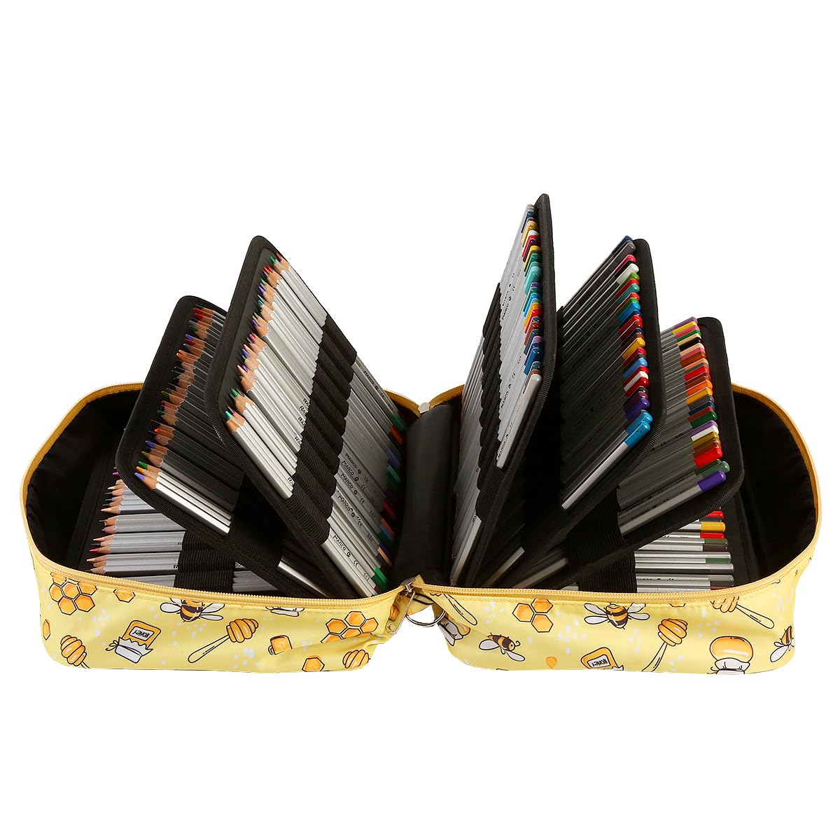 Lbxgap 360 Slots Colored Pencil Case w/Handle & Shoulder Strap