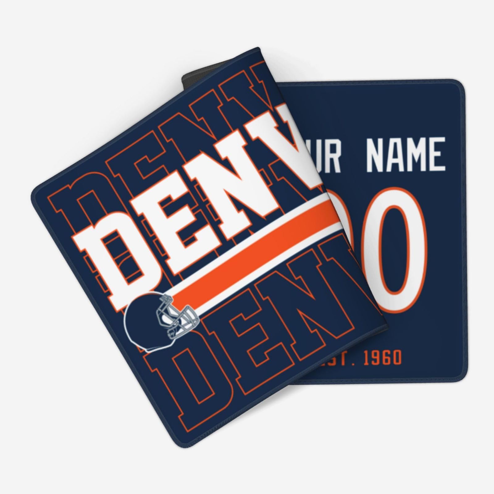 ANTKING Denver Mouse Pad Custom Name and Number Desk Pad for Men Women Youth Gifts