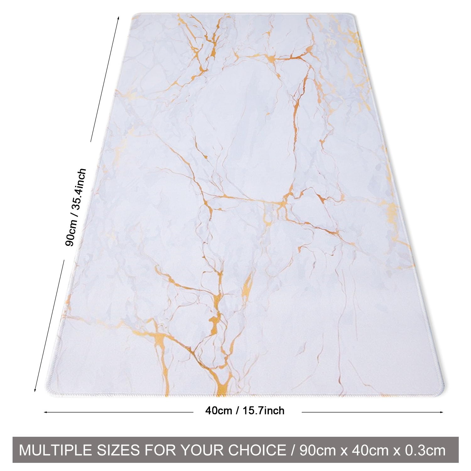DOBAOJIA Marble Mouse Pad, Mouse and Keyboard Combo Pad XXXL 35.4” x 15.8”