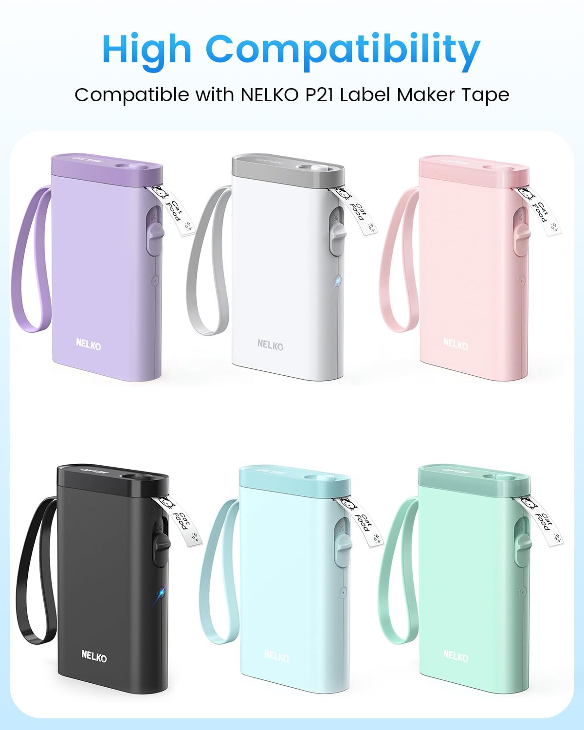 9 Rolls Compatible with Nelko P21,NDYIN N12,ORGSTA S001 Label Maker Tape